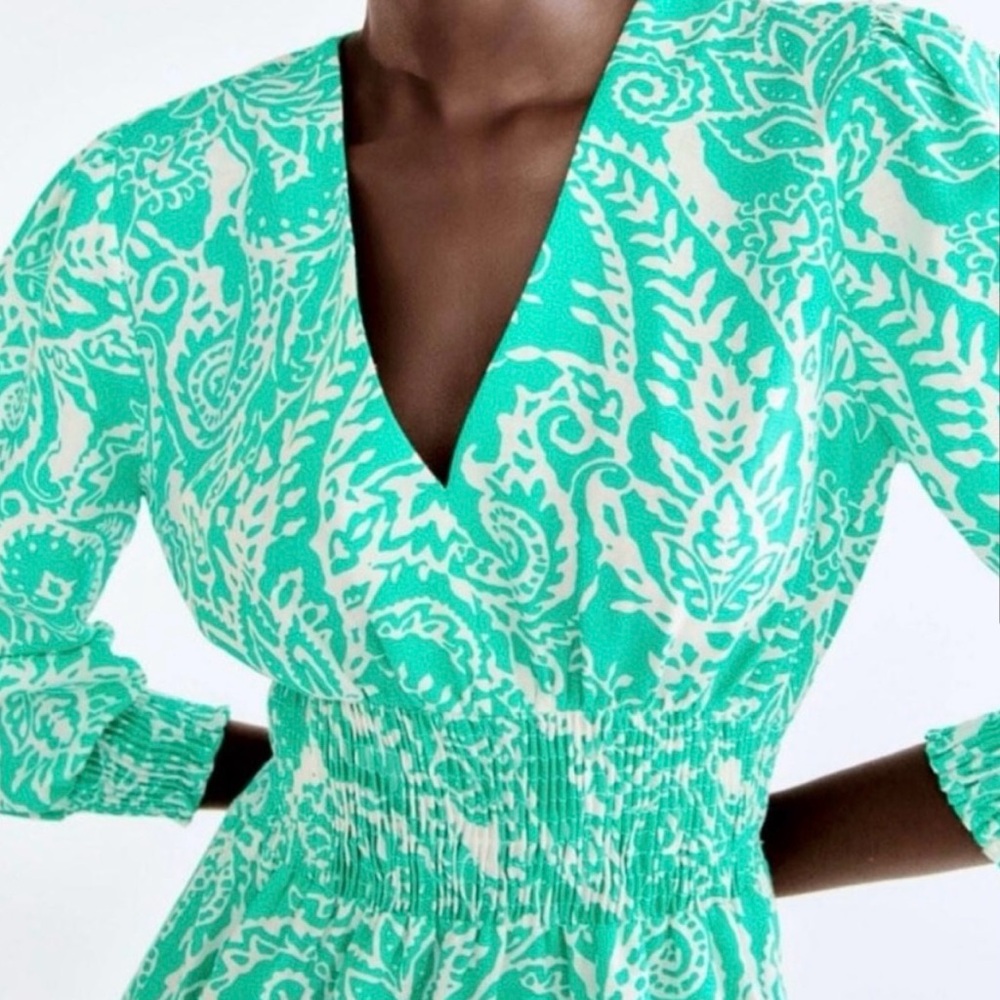 Zara Printed Linen Blend Mini Size XS - Picture 6 of 11